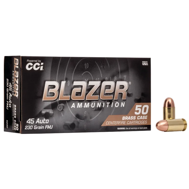CCI Blazer 45 Auto 230 Grain FMJ Ammunition 50 Rounds