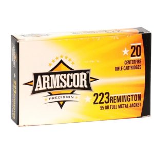Armscor USA 223 Remington 55 Grain FMJ Ammunition 20 Rounds