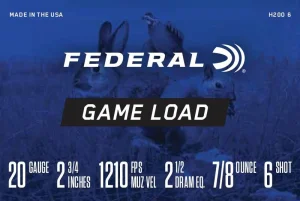 Federal Game Load 20 Gauge 2-3/4 Inch 7/8 oz Number 6 Shot 25 Rounds