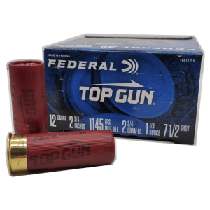 Federal Top Gun 12 Gauge 2-3/4 Inch 1 oz Number 7.5 Shot 25 Rounds