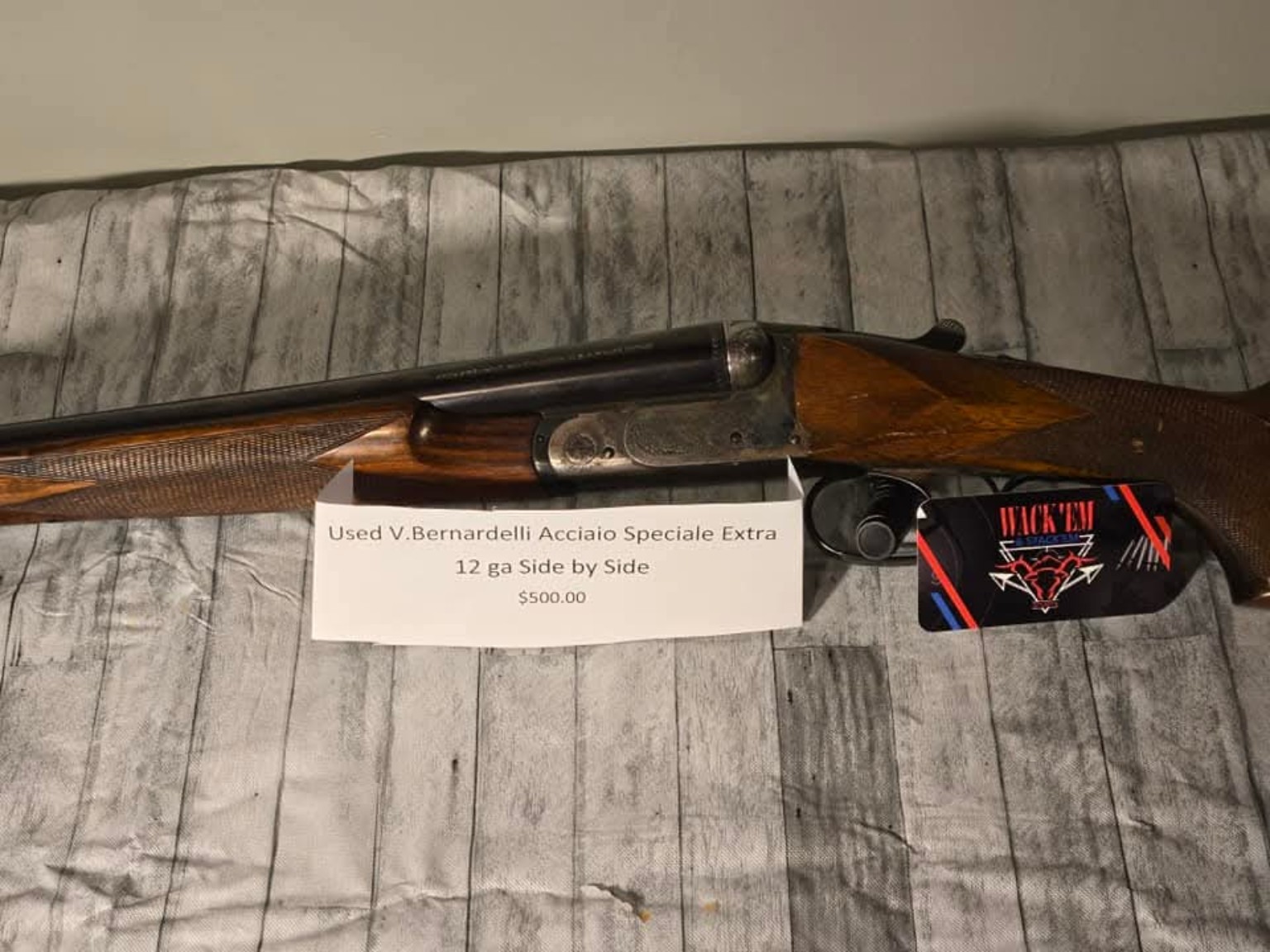 Used V Bernardelli Acciaio Speciale Extra 12 Gauge Side by Side Shotgun