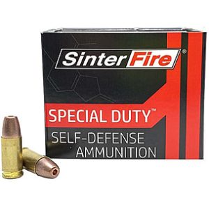 SinterFire Special Duty 9mm Luger 100 Grain Frangible Hollow Point 20 Rounds