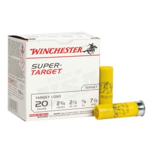 Winchester Super-Target 20 Gauge 2-3/4 Inch 7/8 oz Number 7.5 Shot 25 Rounds