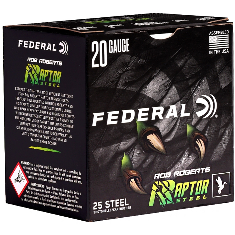 Federal Raptor Steel 20 GA- 3in 1 OZ 25 Rounds product packaging