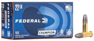 Federal Champion 22LR 40 gr 50 Rounds product packaging