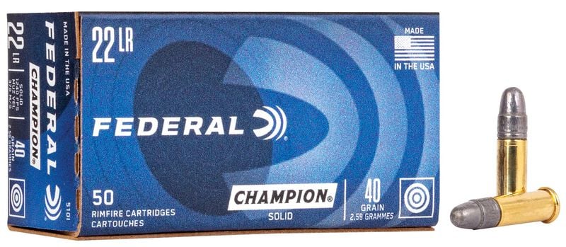 Federal Champion 22LR 40 gr 50 Rounds product packaging
